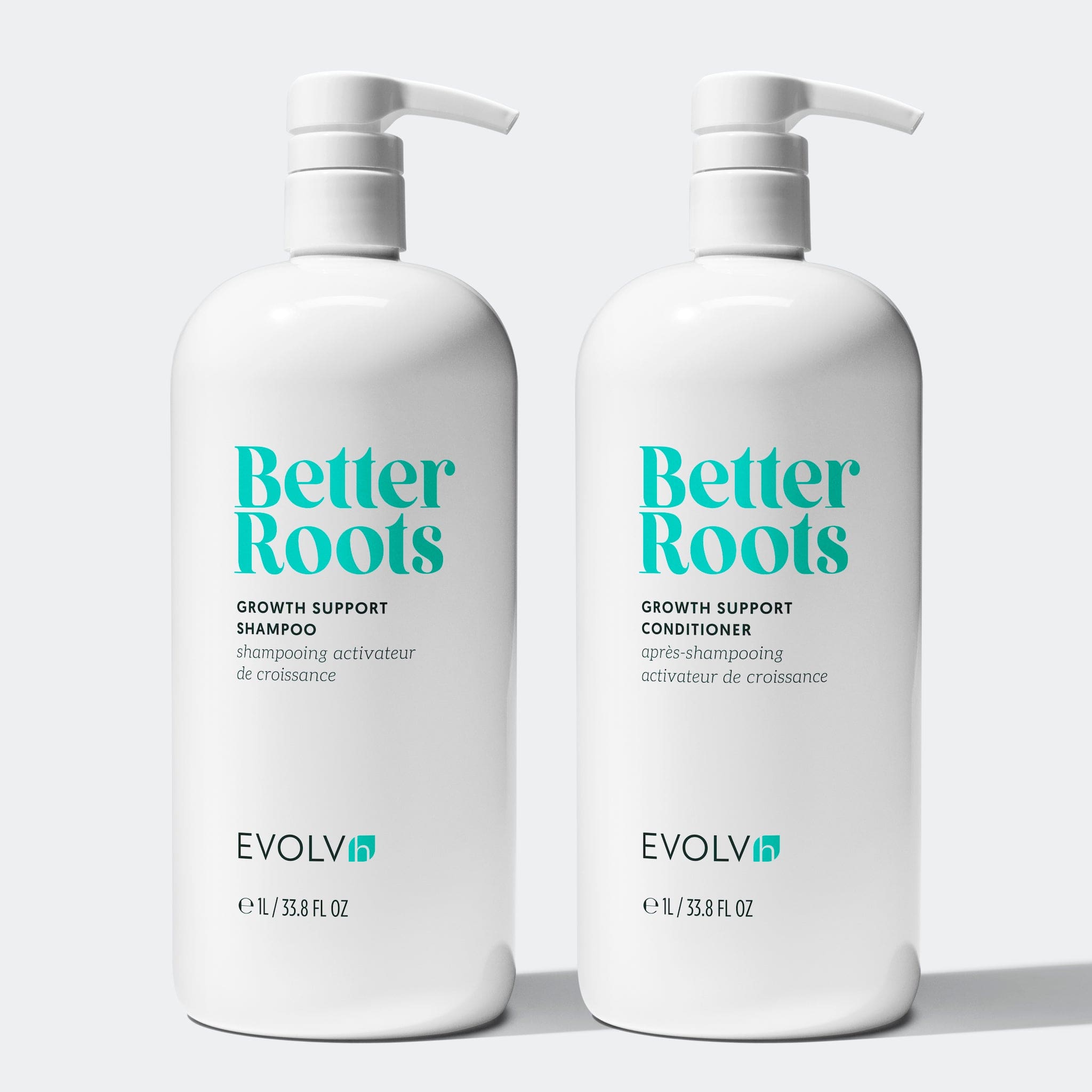 EVOLVh NEW! Better Roots Growth Support Shampoo and Conditioner Liter Duo