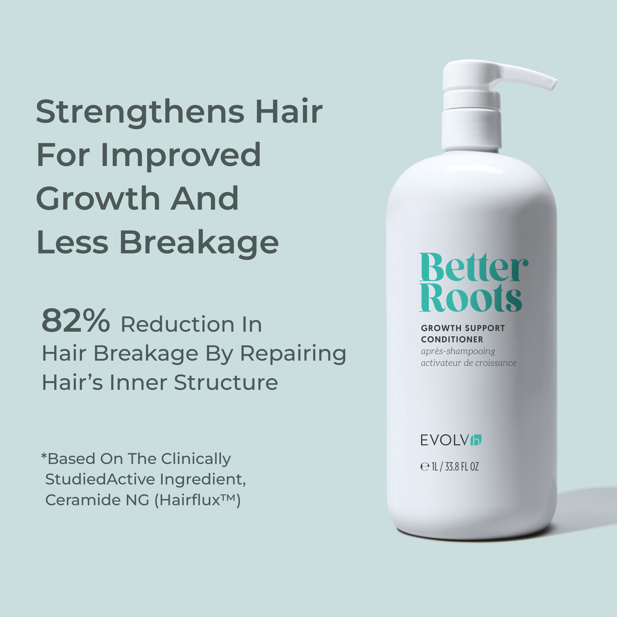 EVOLVh  Better Roots Growth Support Shampoo and Conditioner Liter Duo